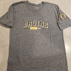 Boston Bruins CCM GrayTee. Youth XL.
